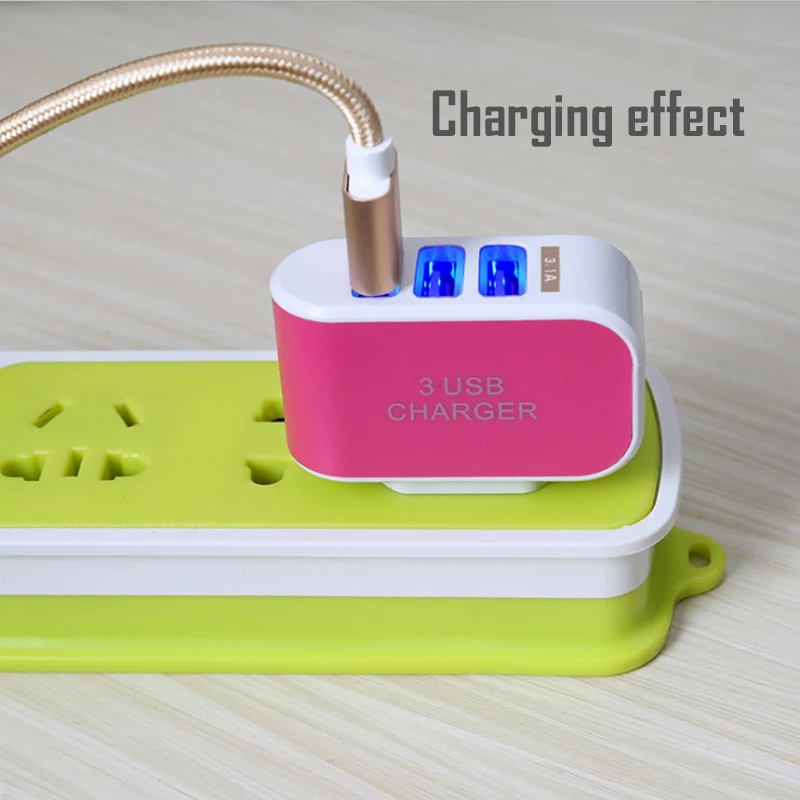 Быстрая зарядка для мобильных телефонов 3 порта USB адаптер США ЕС настенное