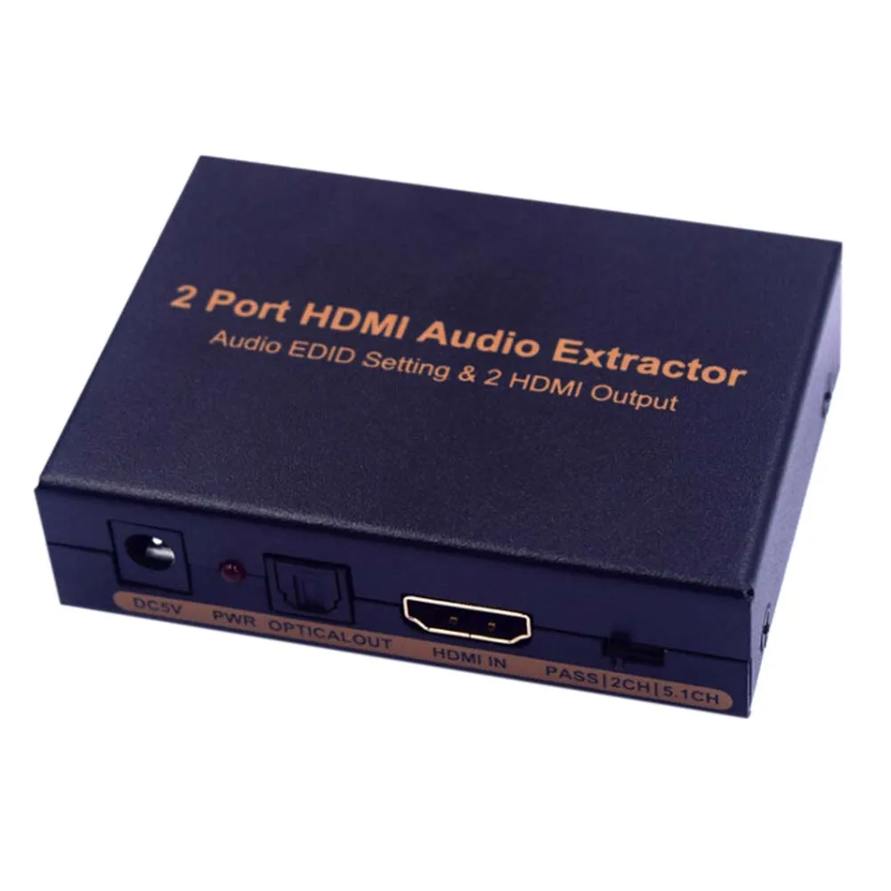 HDMI один два и аудио сплиттер EDID настройки 2 выход EU Plug|Кабели HDMI| |