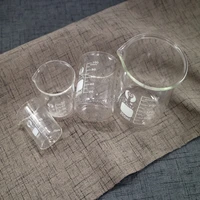 100150200250ml 4pcsset pyrex beaker borosilicate glass lab glassware chemical measuring cup flat bottom for scientific test