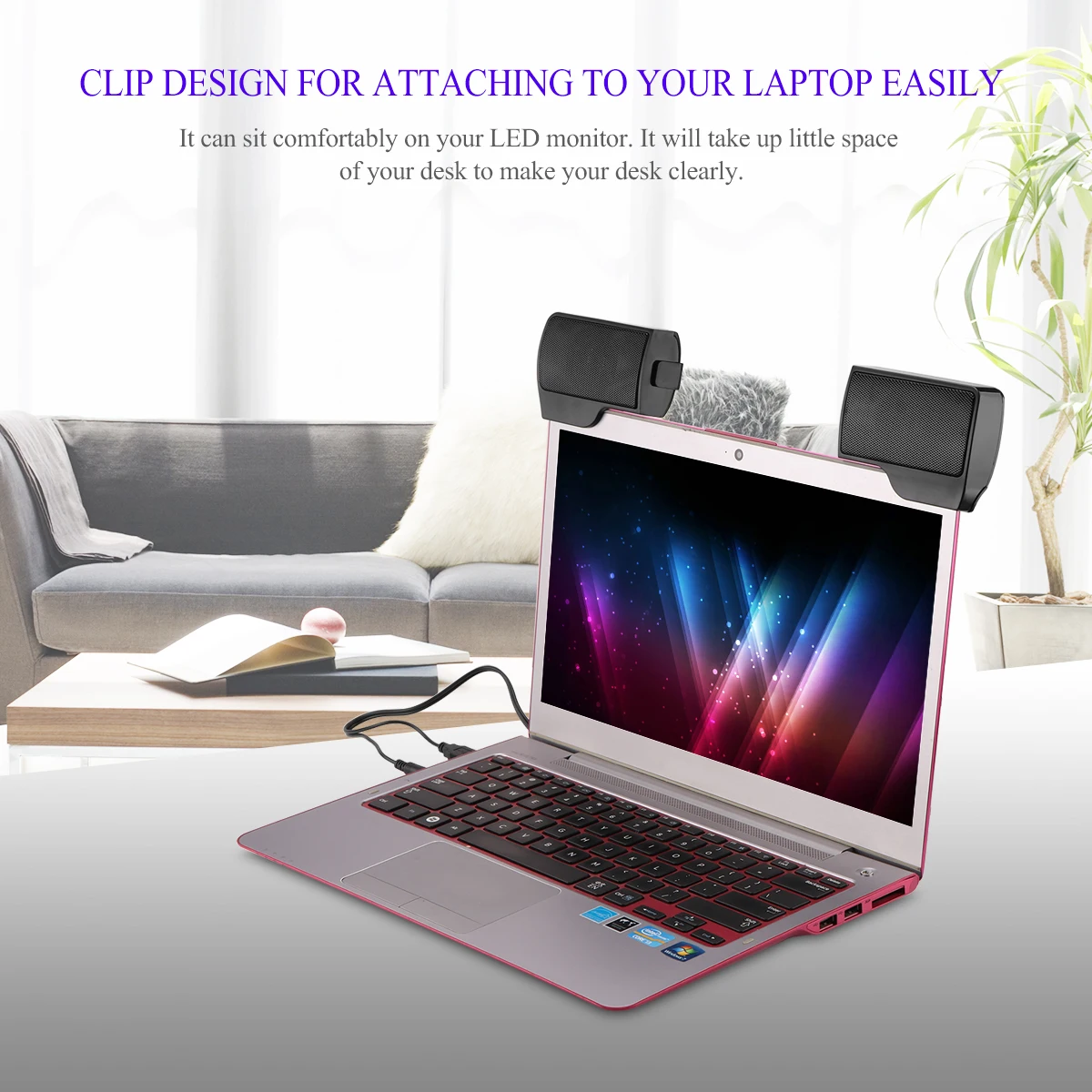 Клип спикер портативный Проводной USB питание мультимедийный компьютер стерео