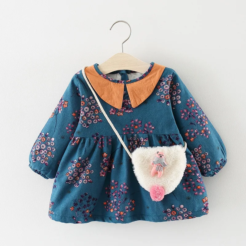 Children Dress 2018 Autumn And Winter New Pattern Baby Increase Down Thickening Girl Princess Model Trend | Детская одежда и обувь