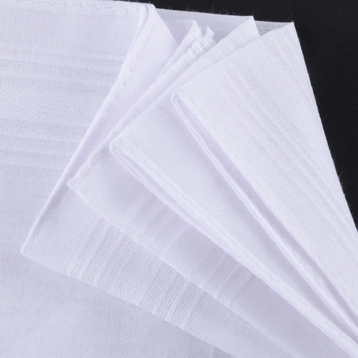 5 шт. белый карманный хлопковый однотонный носовой платок Hankie Hanky с полосой для