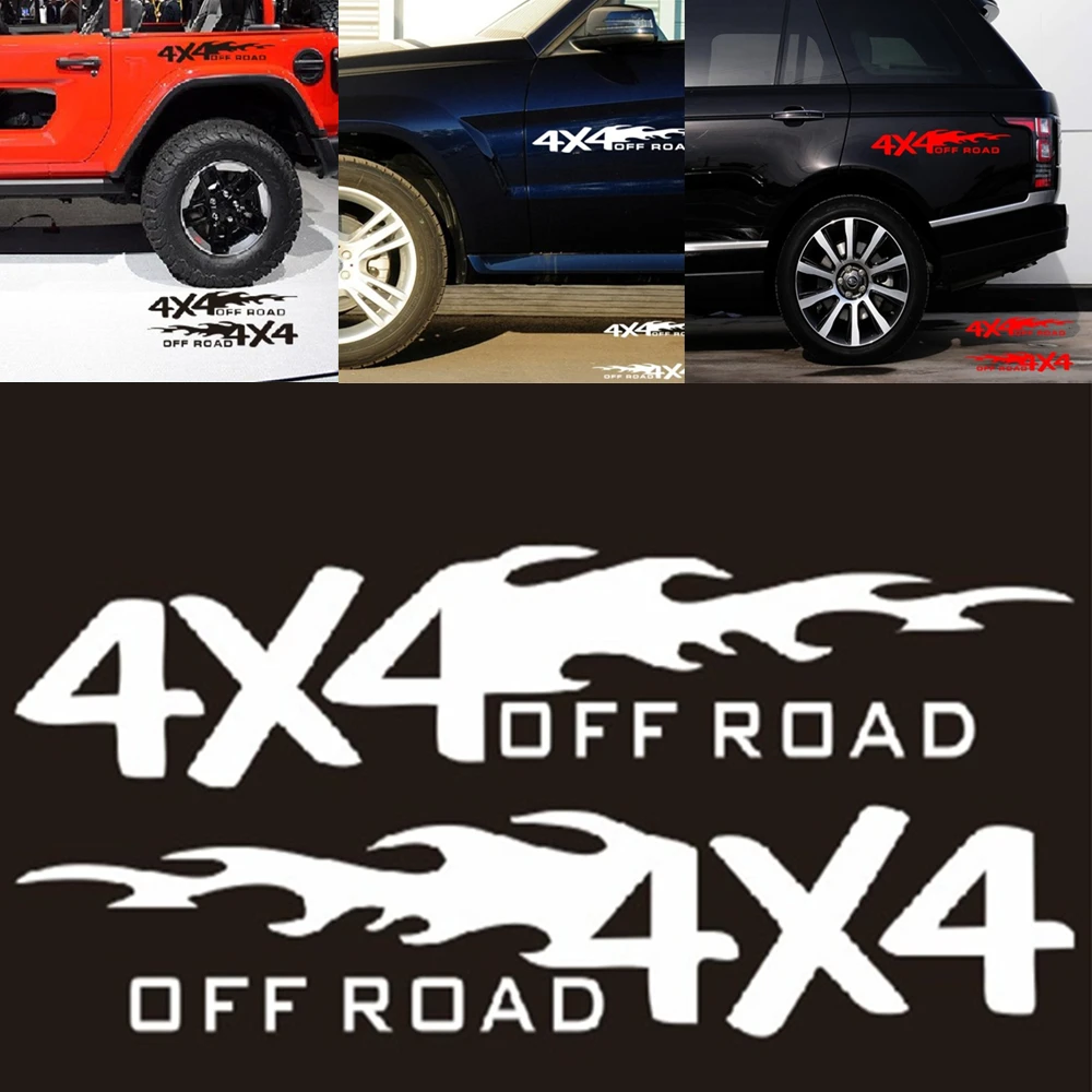 2 шт./лот 4x4 наклейки для внедорожников 30x5 5 см Декоративные автомобильные