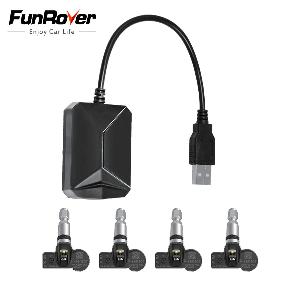 Автомобильный TPMS Android Funrover для DVD плеера монитор беспроводная система