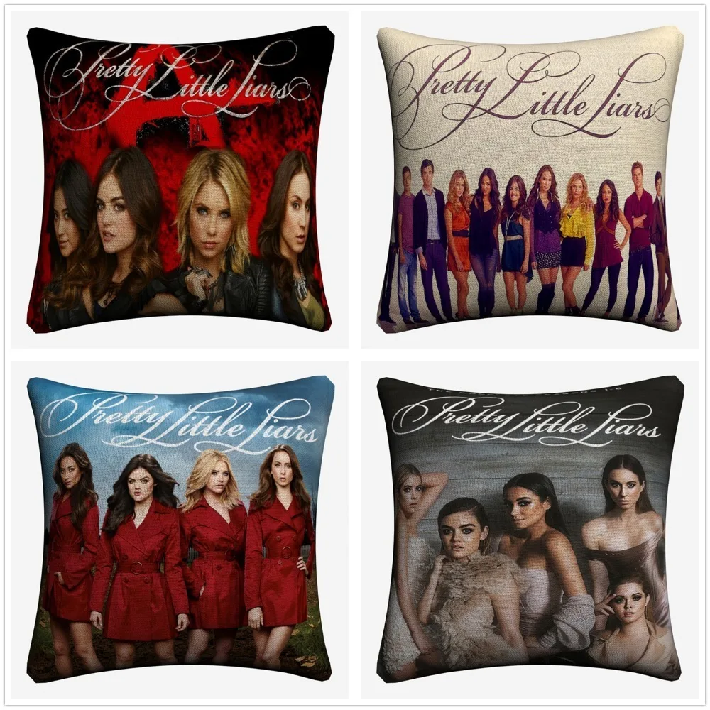 Надписью Pretty Little Liars и ТВ серии хлопковая льняная Наволочка на подушку размером