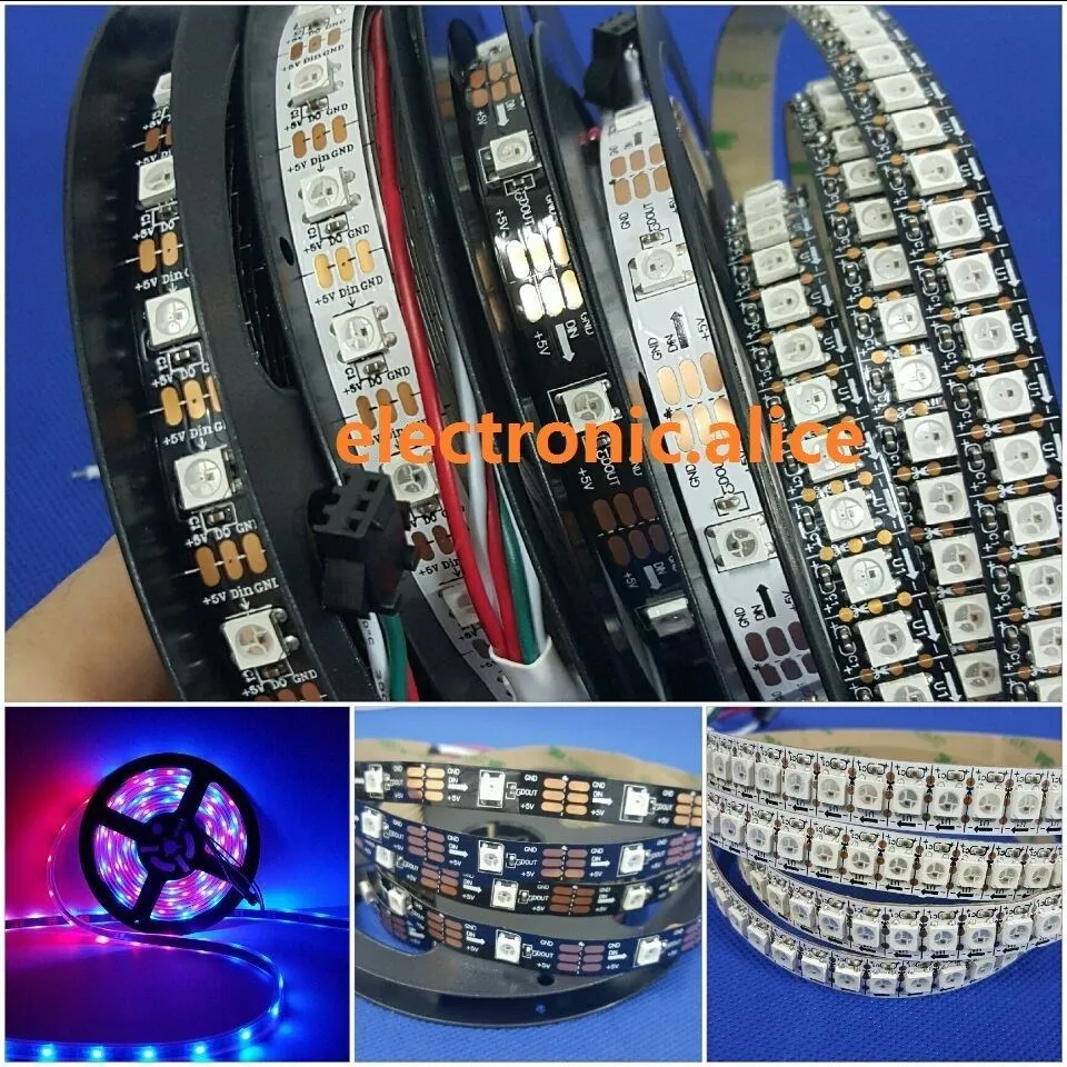 WS2812B 5050 RGB LED Strip 1M 5M 150 300Leds 144LED Individual Addressable DC5V IP20 non-waterproof New | Освещение