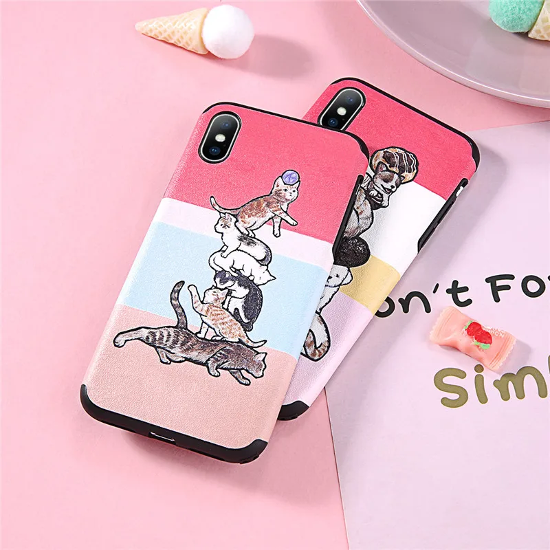 Чехол Lovebay для iPhone 6 S 7 8 Plus X XR XS Max классный чехол с мультяшным животным котом
