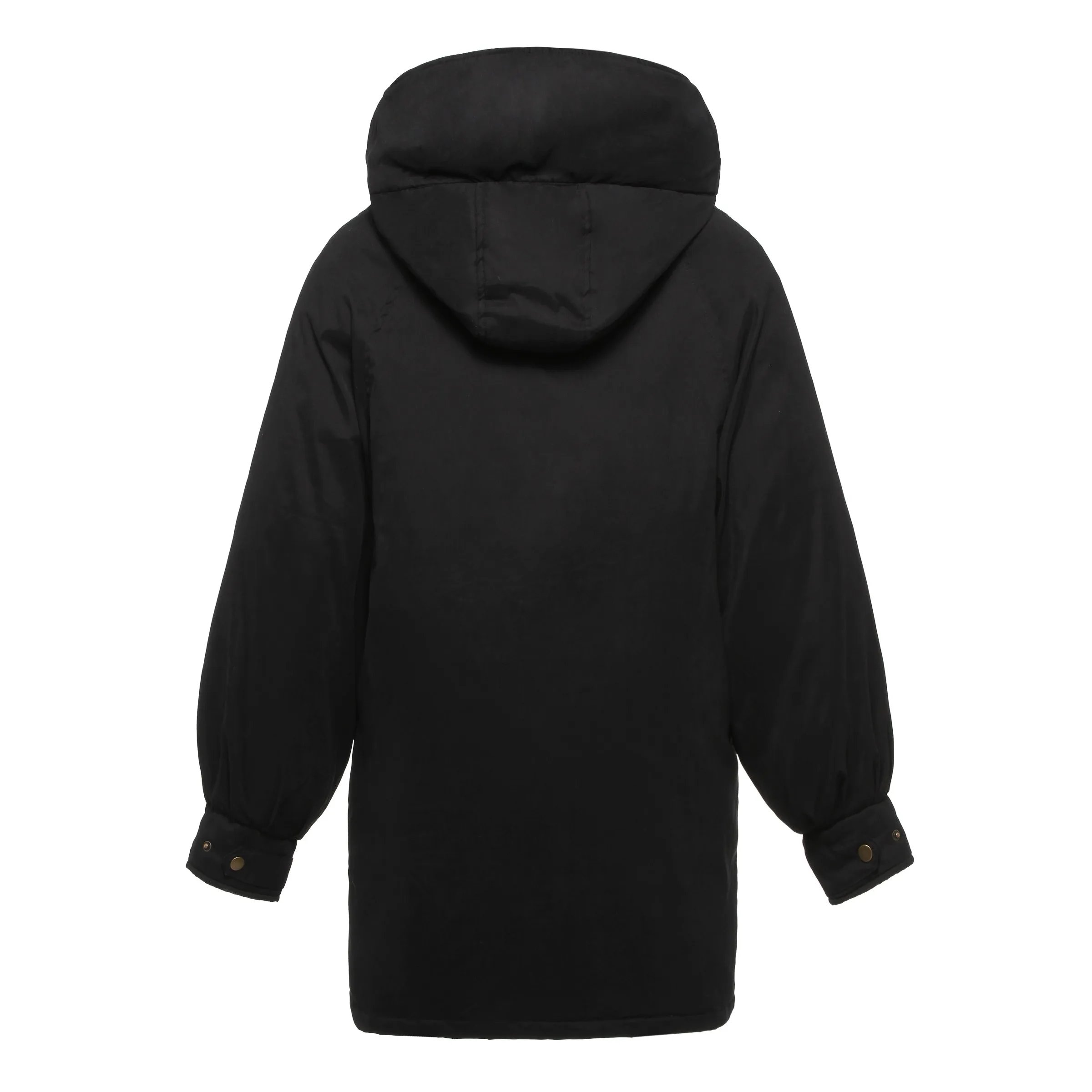 Women Parkas Winter Warm Gothic OL Black Plus Size Casual Loose Thick Hooded Tops Zipper Female Fashion Cotton Coats Overcoats | Женская