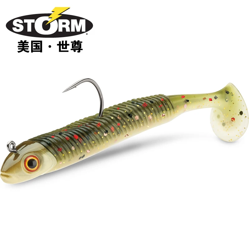 Storm 360GT 3 шт. 3D в виде рыбки привести мягкая рыболовная приманка 9cm8.5g 11cm18g сменный