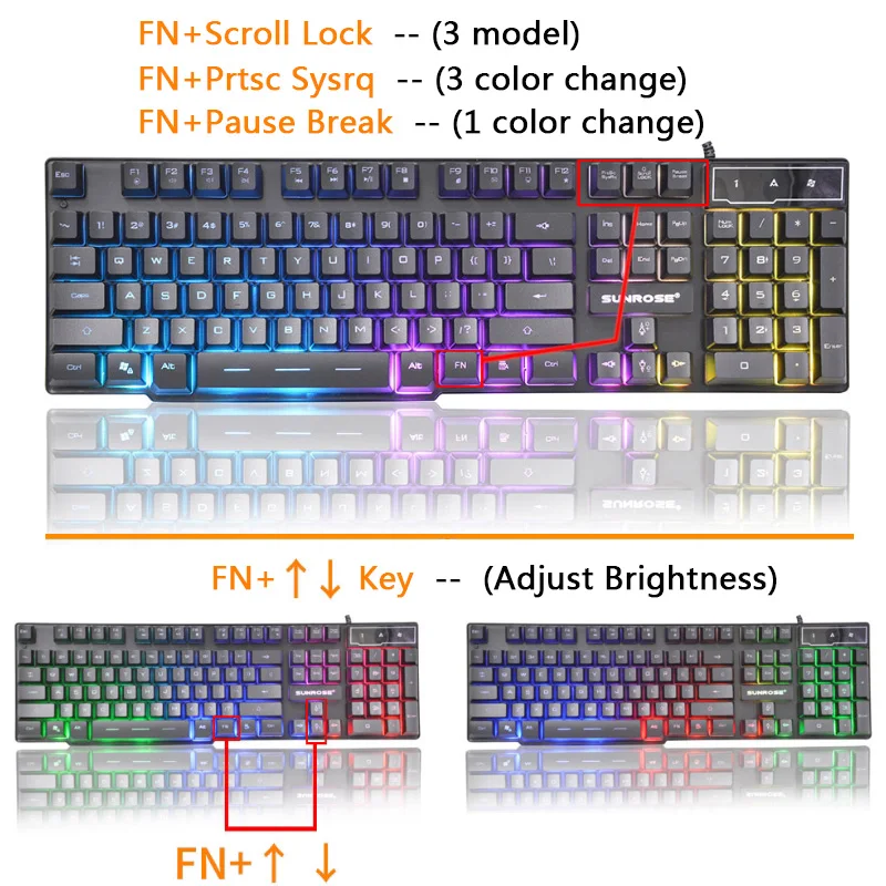 Клавиатура ПК компьютер игры с подсветкой RGB механическая клавиатура на ощупь