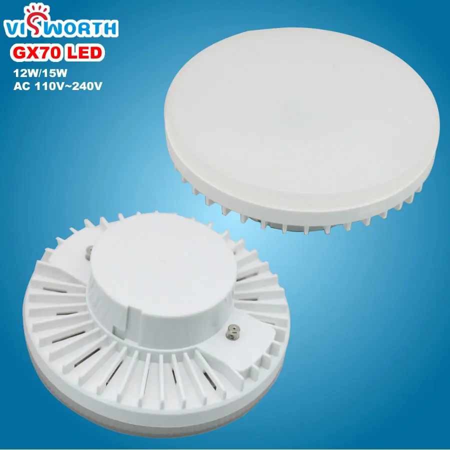 

Светодиодная лампа VisWorth GX70, 12 Вт, 15 Вт, лампа для шкафа SMD2835, светодиодные лампы переменного тока 110 В, 220 В, домашнее освещение с теплым и холод...