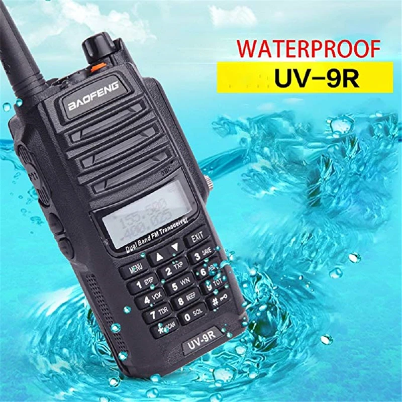 Baofeng UV 9R IP67 Водонепроницаемый Walkie Talkie трансивер Dual Band 136 174/400 520 мГц двухстороннее