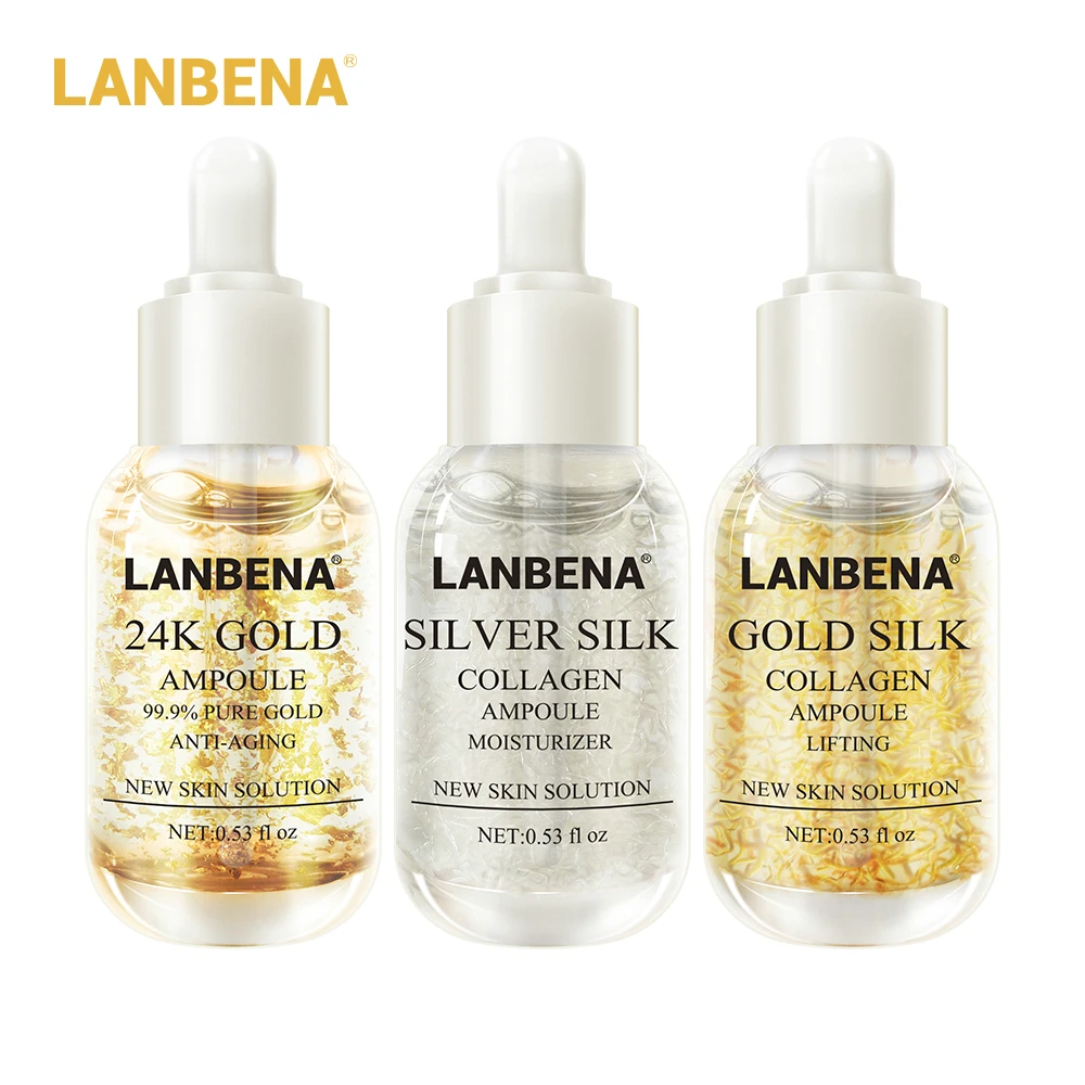 LANBENA 3 шт. уход за кожей лица Сыворотка для ухода с покрытыем цвета чистого 24