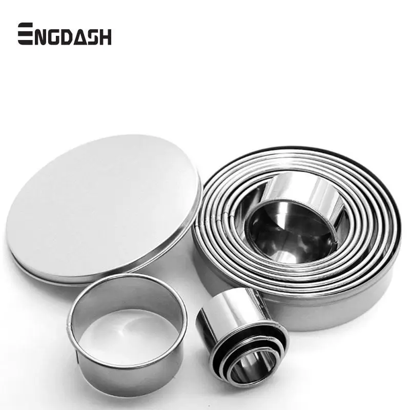 Engdash 12 шт./компл. пончик пресс форм Кухня поставить Нержавеющая сталь торта мусс