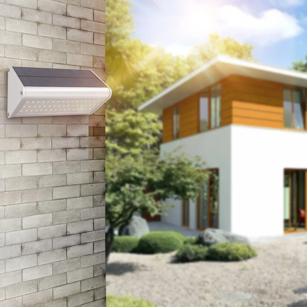 

DCOO 800 люмен солнечные огни наружный радар 48LED датчик движения свет безопасности с водонепроницаемым корпусом из нержавеющей алюминиевого с...