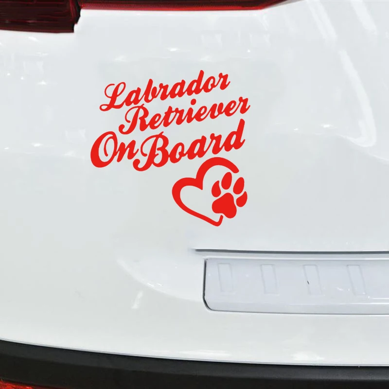 Labrador Retriever on Board Puppy Paws Dog Vinyl High Quality Car Sticker Motorcycle SUVs Bumper Window | Автомобили и мотоциклы