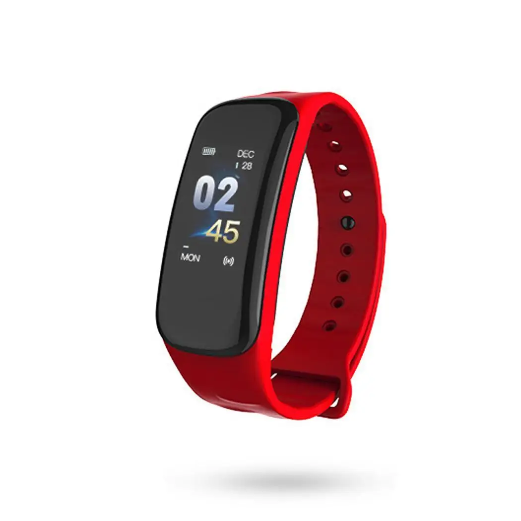 Унисекс Bluetooth квадратный сердечного ритма шагомер красочная заколка Пряжка