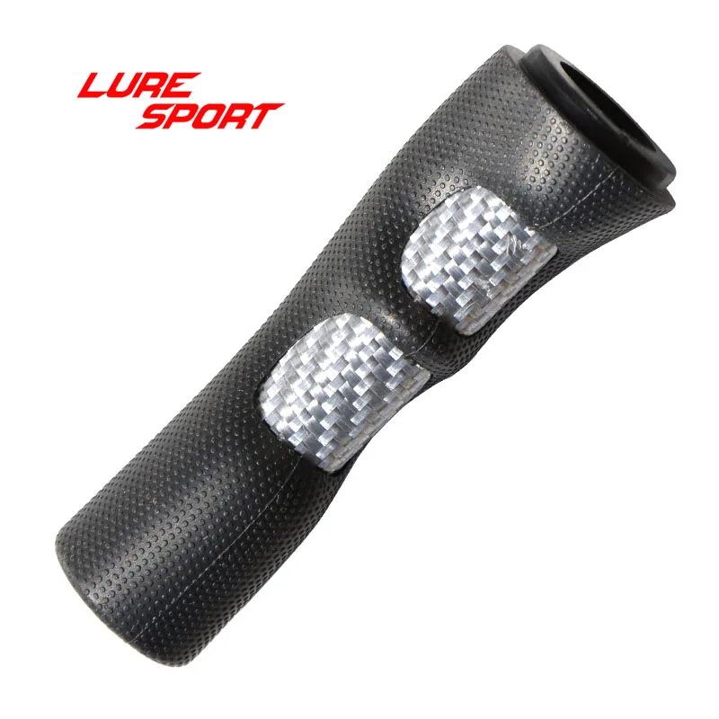 Enlarge LureSport 2sets PVC grip with Silver Carbon Tube rod  handle Rod Building Component Fishing Rod Repair DIY Accessory