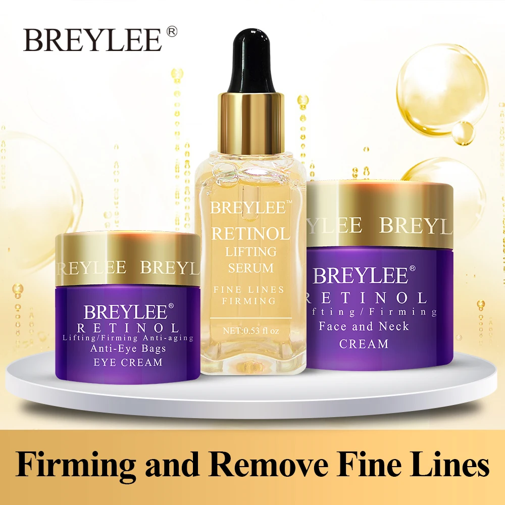 Антивозрастной укрепляющий набор BREYLEE Retinol сыворотка для лица крем кожи вокруг