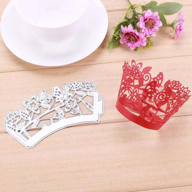 Сердце торт металлический аксессуар в виде цветка Вырубные штампы трафарет для