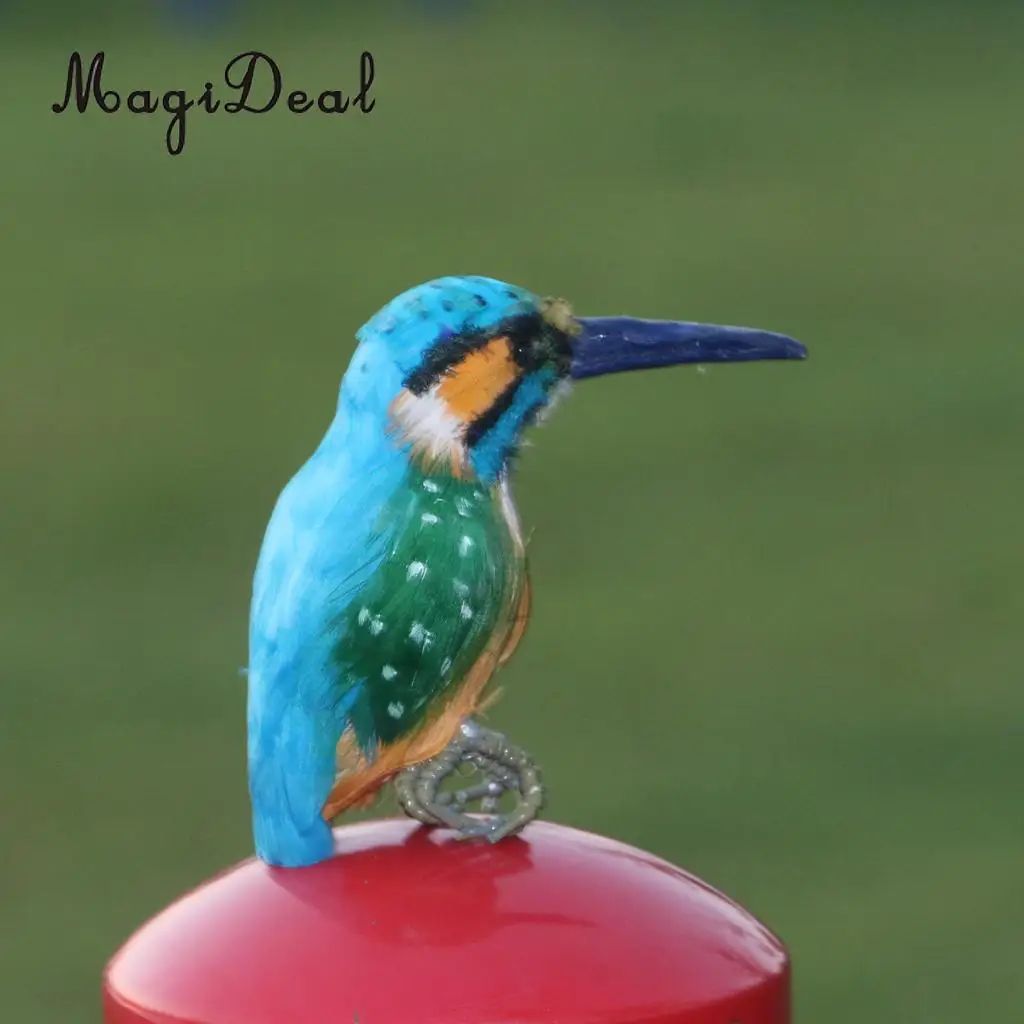 Реалистичные украшения для сада Kingfisher Bird статуя декор дерева внутреннее
