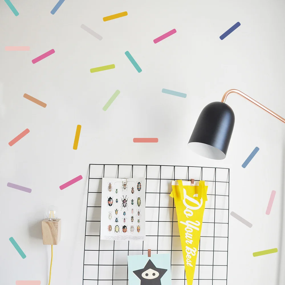 Цветная мультяшная полоса Funlife сделай сам наклейка для украшения дома фон