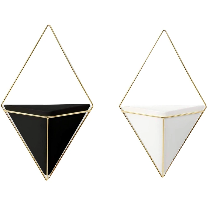 Геометрические настенные плантаторы набор из 2 подвесные декоративные мини вазы