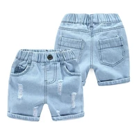 new boys summer denim shorts casual kids elastic waist cotton short for boy children beach trousers toddler baby school clothes