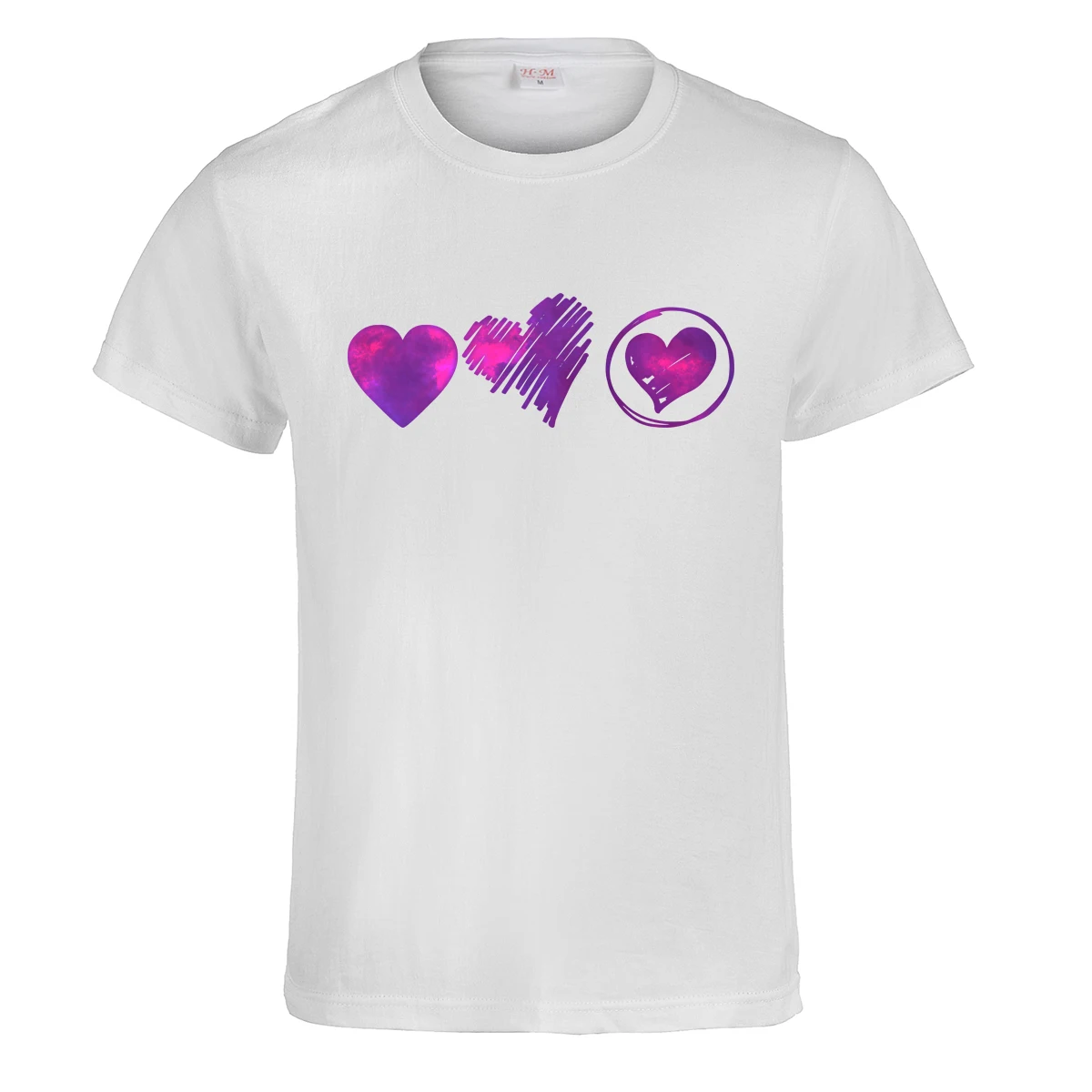 Мужская и женская футболка Love Heart летние тонкие топы унисекс для отдыха