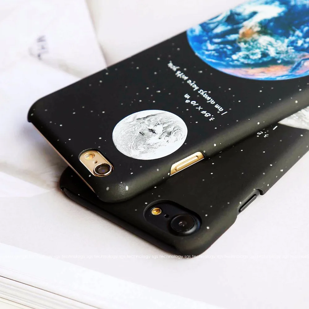 Чехол для телефона KISSCASE Moon Scrub iPhone 7 8 5 5S SE 6 6s Plus чехол космическая Вселенная земля