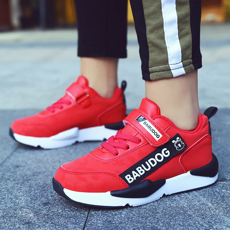 

Sialia Children Casual Shoes For Kids Sneakers Boys Shoes Girls Snaerks Leather Breathable Solid Rubber Studernt Trainer Boys