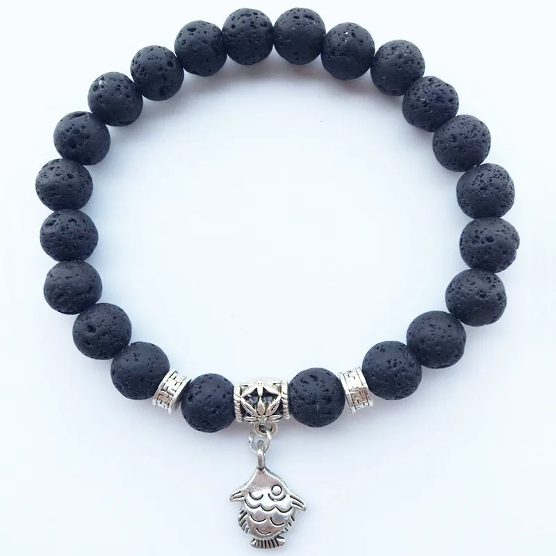 Natural Volcanic Stone Tourmaline Beaded String Jewelry Energy Handmade Charm Bracelet Homme Christmas | Украшения и аксессуары