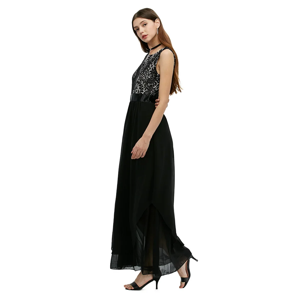 AZULINA/распродажа винтажное женское платье Vestido Longo черного цвета Элегантное