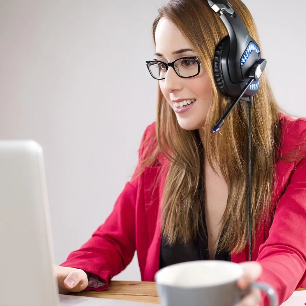 Компьютерная игровая гарнитура с светодиодный свет для ноутбука компьютера Mac iPad