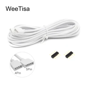Разъем удлинительного кабеля RGB RGBW 4Pin 5Pin 1M 2M 3M 4M 5M 10M Удлинительный провод для светодиодной ленты 5050 2835 RGB RGBW