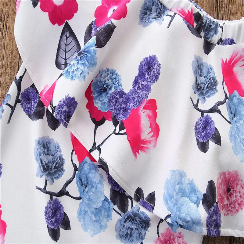 Pudcoco/Новинка брендовые топы с открытыми плечами для маленьких девочек длинные