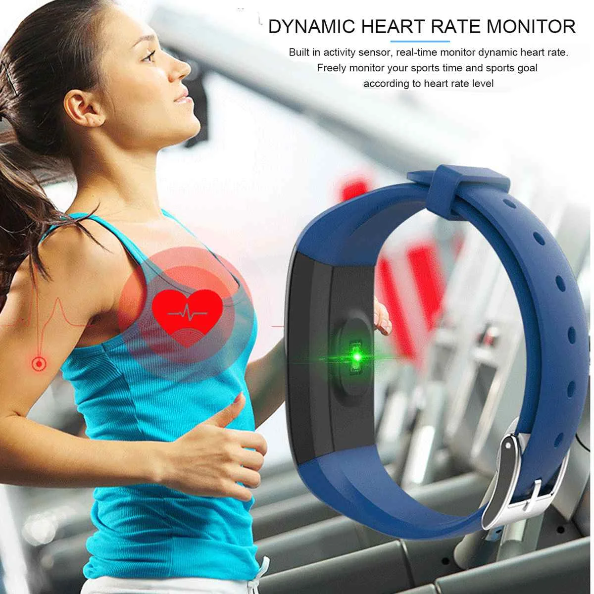 P6plus Smart Band OLED Heart Rate Monitor Sleep Pedometer SMS Reminder Call Notification Sport Bracelet | Электроника