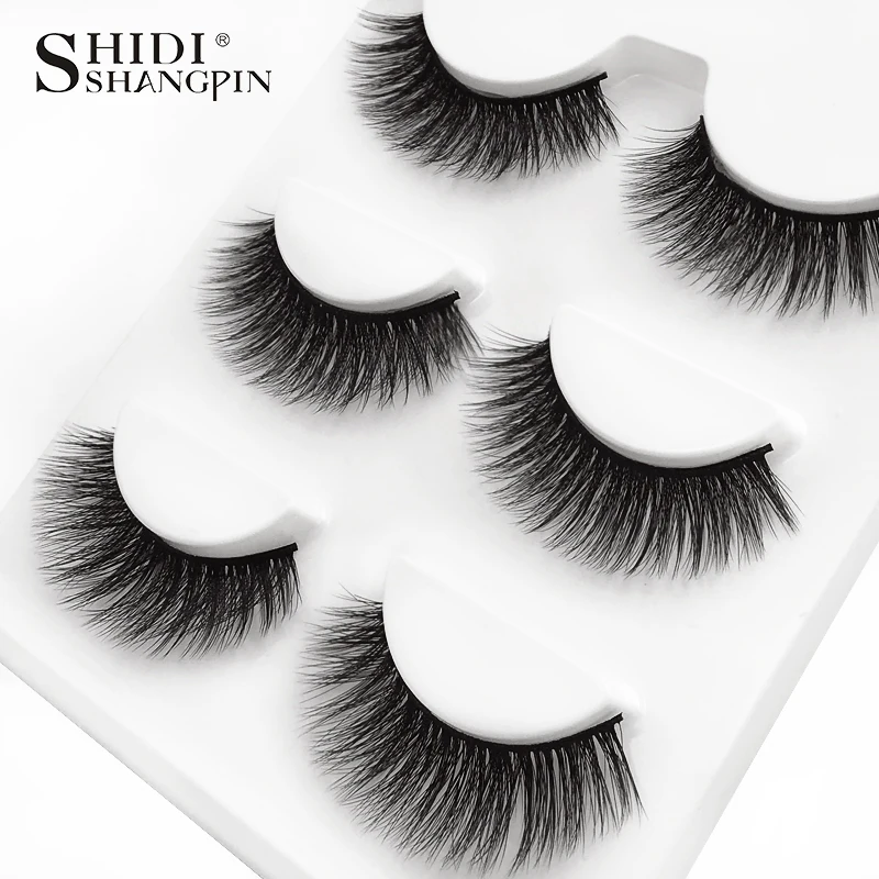 Новый 3 пары Длинные Накладные ресницы натуральный 3d норки lashes Макияж hand made