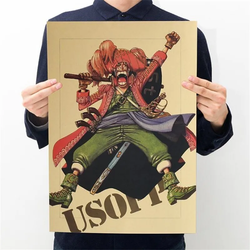 Винтажный Классический мультяшный постер Usopp аниме декоративные наклейки для