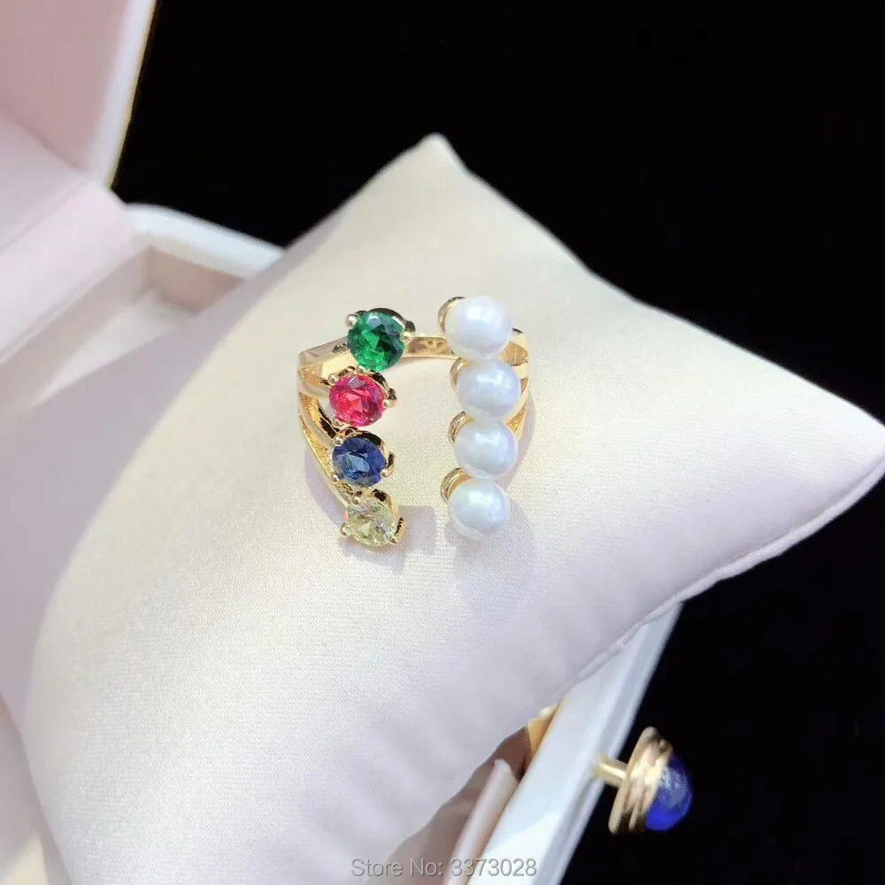 

Women's Mutil Keshi Pearl Yellow Plated Ring