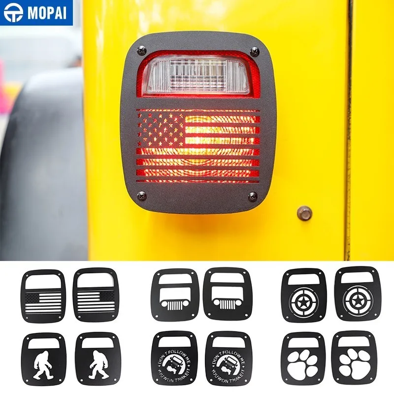 MOPAI колпаки лампы для Jeep Wrangler 1997-2006 Автомобильный задний светильник крышка