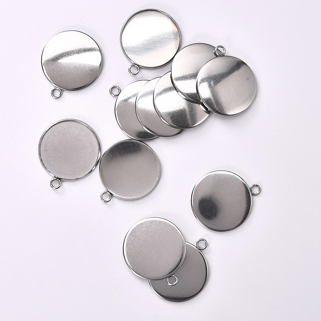 10 шт./упак. Круглый Кабошон стеклянный кулон в форме основания 10mm12mm14mm16mm18mm20mm