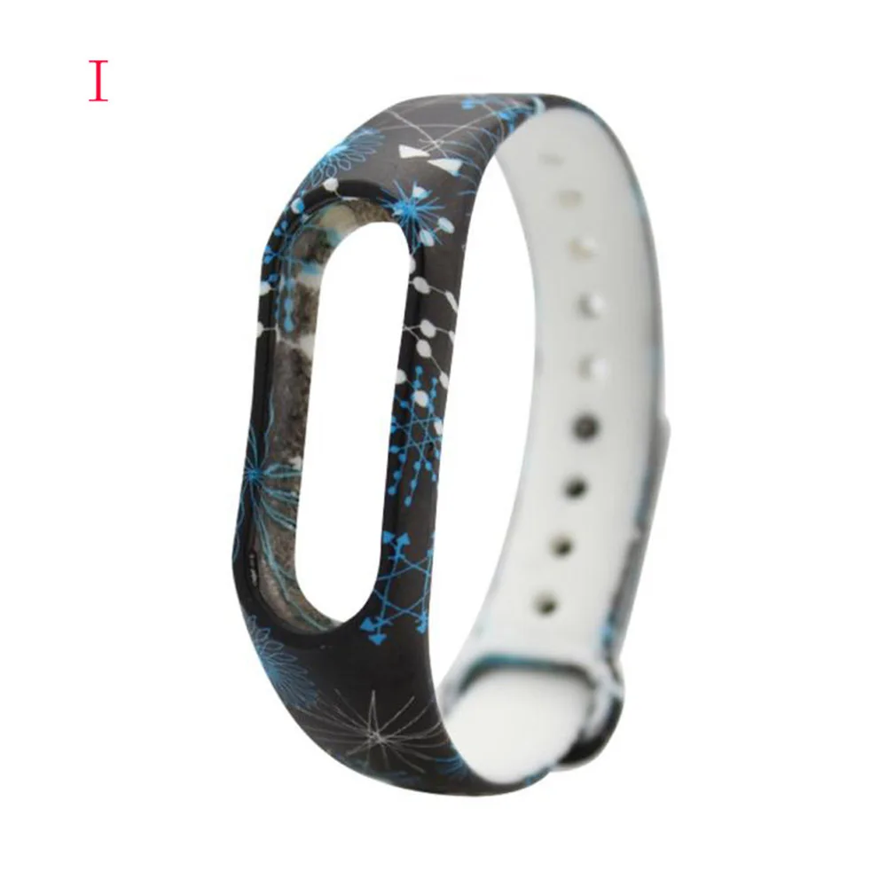 Красивый спортивный браслет для Xiaomi Mi Band 2 силиконовый ремешок наручных часов