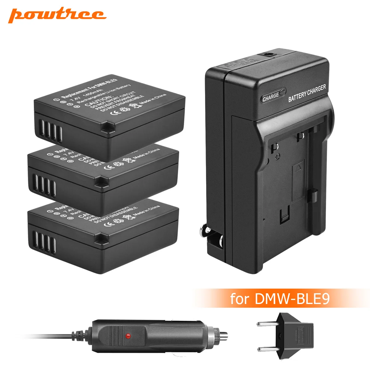 Powtree DMW BLG10 BLE9 батарея + зарядное устройство для Panasonic DMC GF6 GX7 GF3 GF5 BLG10GK LX100 GX80 GX85