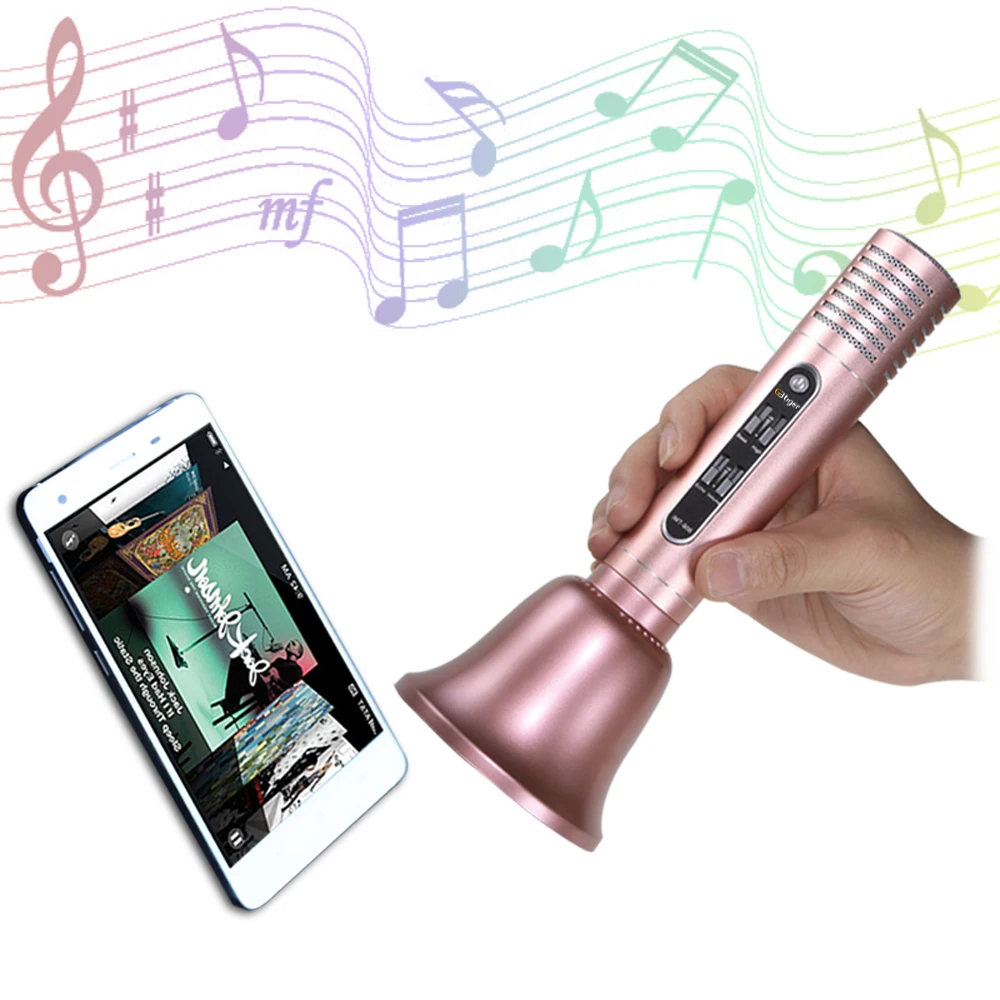 Bluetooth динамик беспроводной микрофон для караоке KTV плеер совместим с iPhone Android