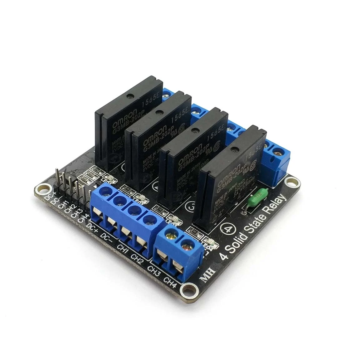 

4 Channel 5V DC Relay Module Solid State Low Level G3MB-202P Relay SSR AVR DSP For Arduino Diy Kit