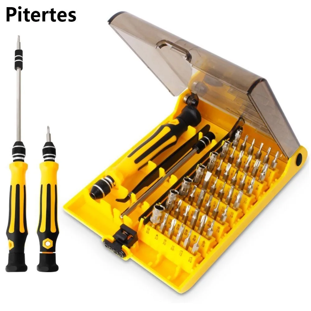 Набор прецизионных отверток 45 в 1 хром ванадиевой Сталь Магнитная биты для