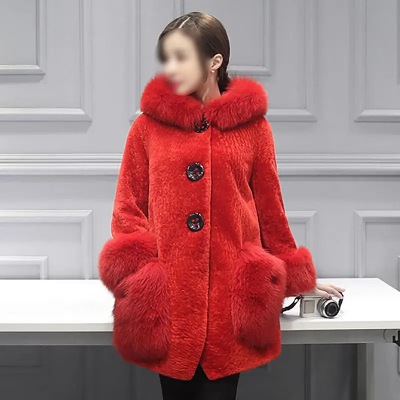 2018 Autumn Winter New popular Solid long faux fur coat Big collar Packet fashion Elegant Outwear Jacket | Женская одежда