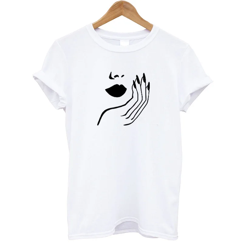 Модная женская футболка с коротким рукавом хлопковая повседневная одежда