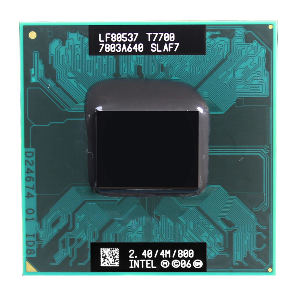 Процессор intel Core 2 Duo T7700 4 Мб кэш памяти ГГц 800 двухъядерный процессор для ноутбука